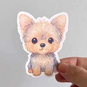 Adesivo per cani Yorkshire Terrier, adesivi per auto, bottiglie, agende, perdita di animali domestici, regalo per lei, regalo di compleanno, regalo per amanti dei cani, mamma di Yorkshire Terrier.