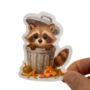 Autocollants en vinyle raton laveur mignon, autocollant animaux des bois, animaux de compagnie rongeurs, scrapbooking, décalcomanie livresques pour ordinateur portable, lecture poubelle panda autocollant cadeau, journal