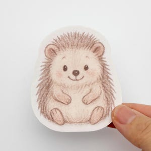 Sticker hérisson mignon, Stickers autocollants drôles pour journal, voitures, tablette, planificateur de bouteille pour ordinateur portable, cadeau de perte d'animal de compagnie, cadeau pour elle, anniversaire, cadeau de papeterie