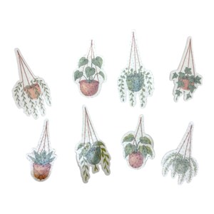 Illustrierte Aufkleber für Hängepflanzen, botanische Aufkleber für Journal, Tablet, Laptop Flasche Planer, Geschenk für sie, Geburtstagsgeschenk, Zimmerpflanze