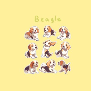 Adesivo Beagle Adesivo per animali domestici Adesivi per cuccioli, Adesivi per auto, pianificatore di bottiglie per computer portatili, regalo per la perdita di un animale domestico, regalo per lei, regalo di compleanno, regalo per gli amanti dei cani