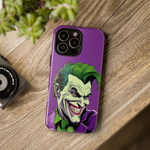 The Joker iPhone Case - Joker iPhone Case - Joker Samsung Phone Case - Comic Character Design - Cell Phone Case - Villain Art Gift