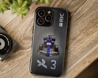 Etui na telefon z motywem samochodu Formuły 1 - Etui na telefon z motywem samochodu wyścigowego F1 - Projekt samochodu Daniela Ricciardo - Etui na iPhone'a - Etui na telefon Samsung - Prezent z motywem samochodu wyścigowego