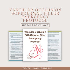 SOP per l'occlusione vascolare - Protocollo di emergenza per filler dermici / Gestione, prevenzione e documentazione dell'ialuronidasi / PDF di riferimento clinico