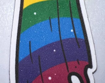 Sticker Gay Boo Rainbow Ghost – Sticker vinyle mignon fierté LGBTQ | Sticker imperméable Boo Ghost