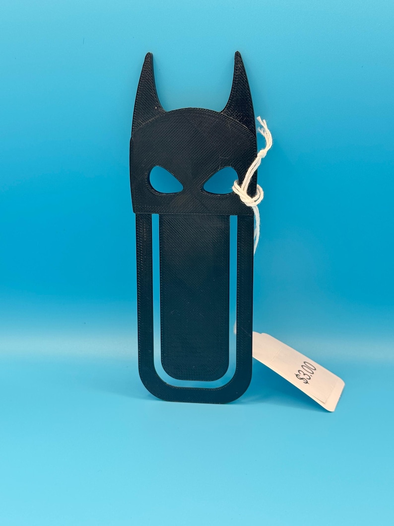 BatKitty 3D Printed Bookmark, Bat Cat Page Holder, Gothic Reader Gift, Cute Dark Academia Book Accessory bild 1