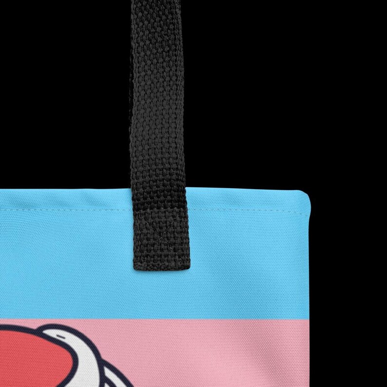 Trans Pride Ribcage Tote Bag – Queer Rainbow Skeleton Heart on Trans Flag – Bold LGBTQ+ Everyday Bag image 8