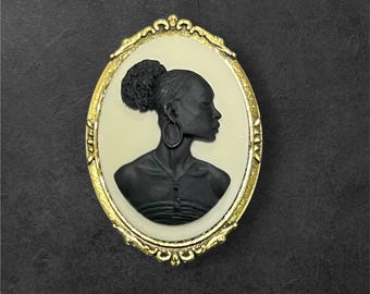 African American Cameo / Brooch, Pin