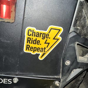 Charge Ride Repeat Sticker