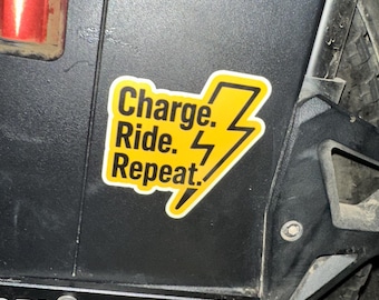 Charge Ride Repeat Sticker