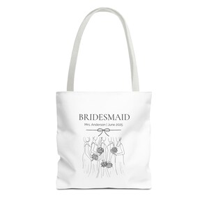 Minimalist Bridesmaid Tote Bag