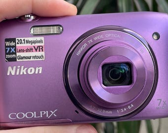 Nikon Coolpix S3500 Digital Camera 20.1MP 7x Optical Zoom - Purple