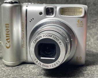 Canon Powershot A580 Silver 8.0MP Digital Compact Camera - Etsy