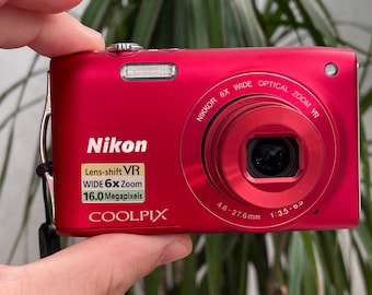 Nikon Coolpix A10 Digital Camera - Red - 16.1 MP, 5x Zoom - Etsy