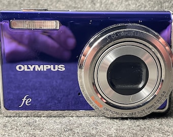 オリンパス FE-5020 デジタルカメラ – パープルのコンパクトデジカメ、テスト済み、すぐに撮影可能、ヴィンテージオリンパス