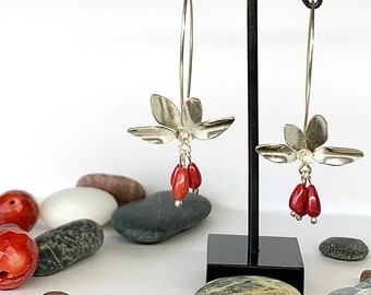 Fan Flower Hooks with coral frill