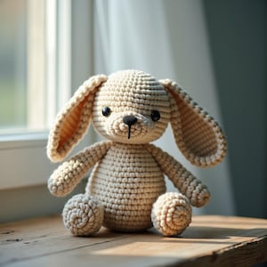 Crochet Pattern &quot;Bunny Rabbit&quot; - Amigurumi Sheep Crochet Pattern, Easy Crochet Pattern, Cute Crochet Pattern, DIY Crochet, Crochet PDF
