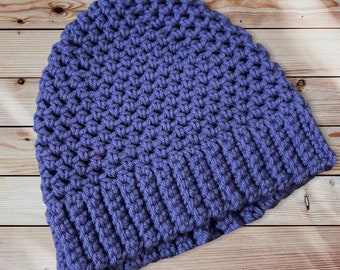 Purple Winter Crochet Hat