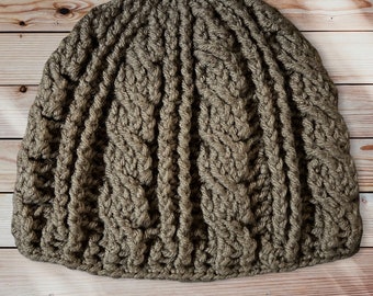 Taupe Brow Winter Crochet Hat