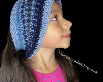 Knitted Ear Warmer Blue