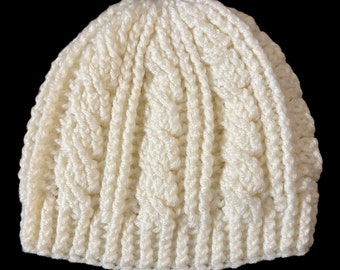 White Winter Crochet Hat