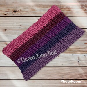 Knitted Purple Ear Warmer