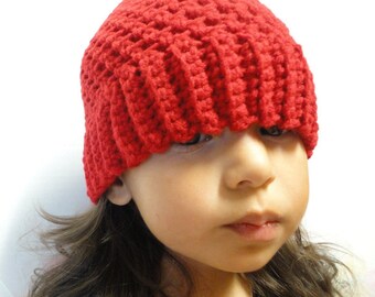 Red Winter Crochet Hat