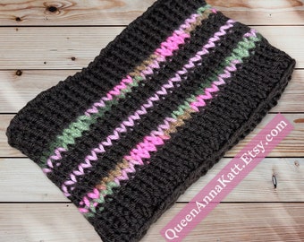 Knitted Ear Warmer Dark Brown