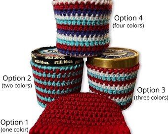 Ice Cream Cozy for Pint Size Ice Cream - Option 1: One Colors of Your Choice