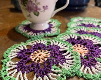 Coasters - Tea Party Garden Flower Coasters - set of 6