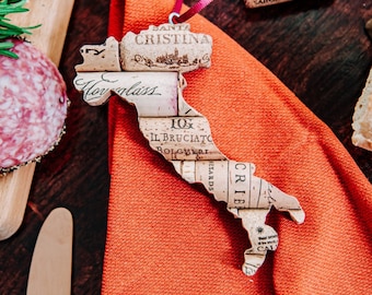 Italy wine cork ornament - italy souvenir - gifts for wine lovers