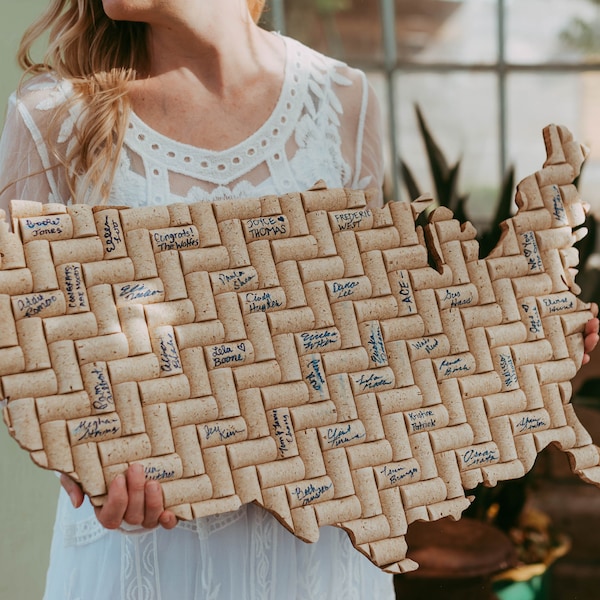 Wine Cork Guest Book Etsy