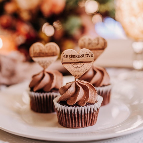 Rustic Wedding Cupcake Toppers Wedding Decor and Supplies Etsy