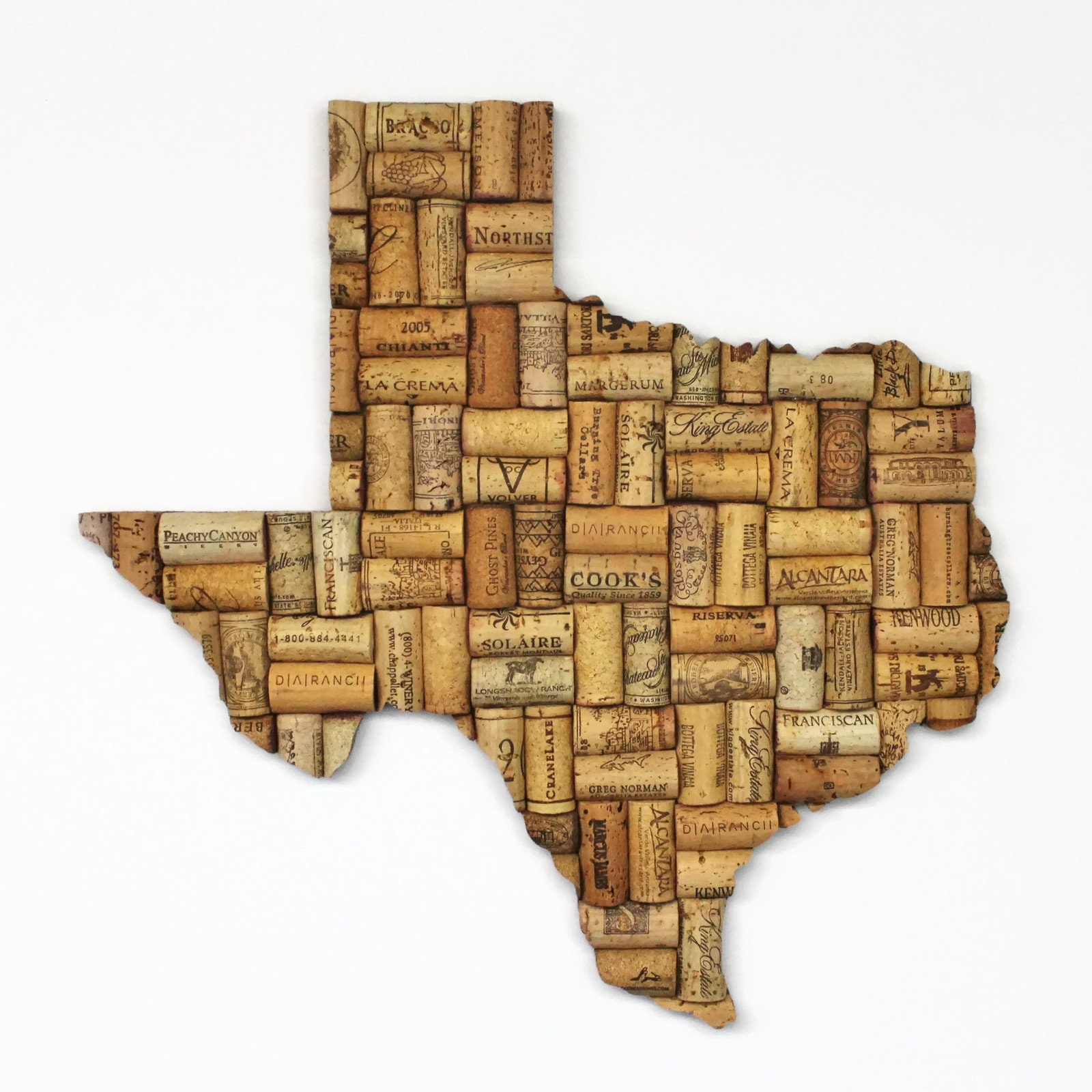Pick Your State Wine Cork Map Art - Gifts for Wine Lovers - Rustic Home ...