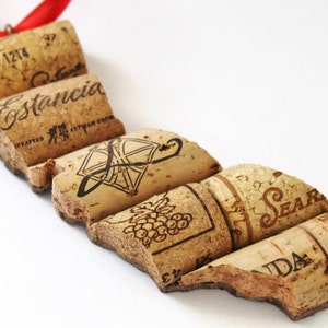 state of California wine cork ornament state ornaments personalized Christmas tree decor gift for wine lovers women afbeelding 6