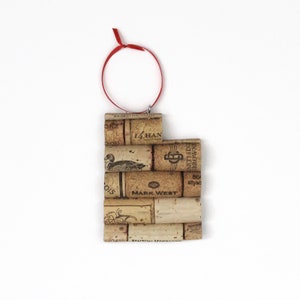 Utah wine cork ornament state ornaments personalized gift for wine lovers women image 1