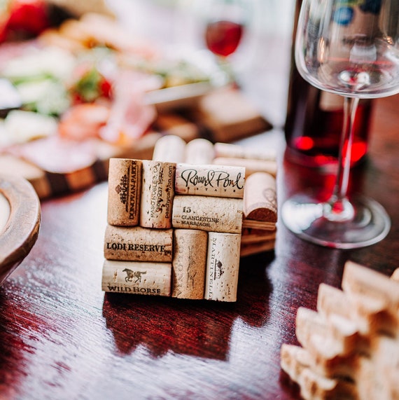 Wine Cork Coasters Rustic Coasters Set Drink Coasters Set Hostess Gift for  Wine Lovers 