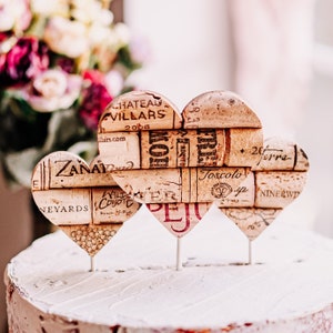 rustic cake topper - heart shaped wedding cake topper - bridal shower gift