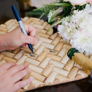 guestbook alternative wedding guest book - heart guestbook - alternative guest book wedding - wine cork guest book - wine wedding decor
