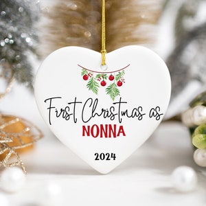 Personalized Grandparents First Christmas Ornament: Ceramic Keepsake Gift