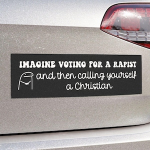 Progressive Liberal Feminist Car Bumper Magnet, Anti MAGA Trump Leftist Political Activist Sign Democrat Gift for Her Religion Human Rights