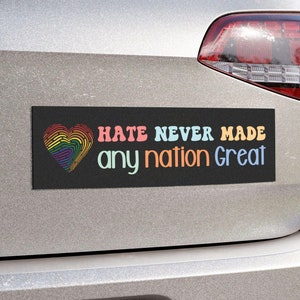 Progressive Christian Car Magnet Equal Womens Rights Liberal Leftist Social Justice Political Activist Feminist Sign Separate Church & State