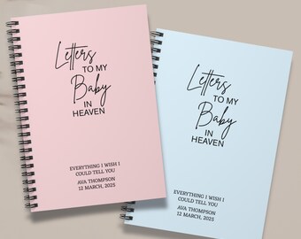 Personalized Grief Notebook Journal Baby Miscarriage Custom Memorial Gift for Mom Dad Parents Stillborn Sympathy Present Pregnancy Loss Book