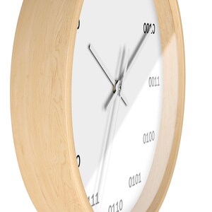 Horloge murale binaire, cadeau de programmeur, cadeau de décoration de nerd de bureau technique image 4