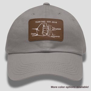 Personalized Dad Hat, Custom Fathers Day Daddy Gift Ideas from Kids Baseball Cap for Birthday Christmas Cute Unique Present Fist Bump Names