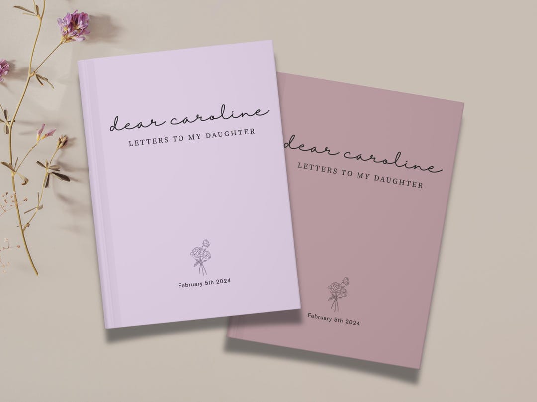 Custom Letters to My Daughter Journal, Personalized Birth Month Flower ...