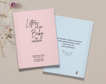 Personalized Grief Journal Baby Miscarriage Custom Memorial Gift for Mom Dad Grieving Parents Stillborn Sympathy Present Pregnancy Loss Book