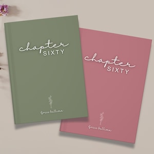 Custom 60th Birthday Gift for Women, Chapter 60 Name Journal Personalized Birth Month Flower Notebook for Her 60 Years Old Unique Presents