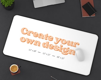 Custom Desk Mat, Personalized Gift Gaming Desktop Mouse Pad Large Modern Office Home Dorm Room Decor Accessory Husband Boyfriend Present
