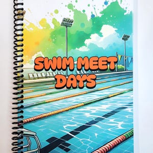 Diario de competición de natación / Libro de registro de competición de natación / Planificador de competición de natación / Regalo para el equipo de natación / Cuaderno de natación, 80 páginas, Diario de natación